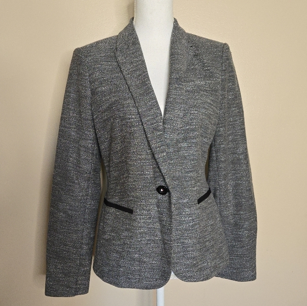 Tommy Hilfiger Gray Blazer with Elbow Patches
